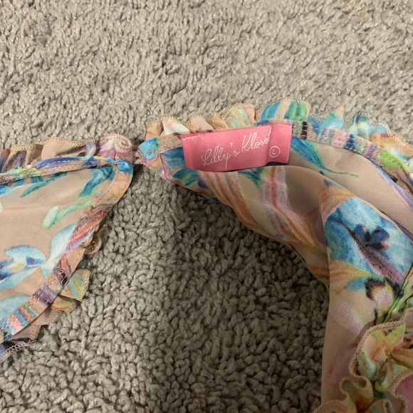 Floral Mini Flare Open Zip Back Dress - Picture 2 of 5